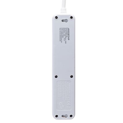 Aigostar - Prolunga con interruttore 4Z Tipo F 5m bianco