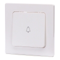 Aigostar - Pulsante per campanello con cornice, bianco