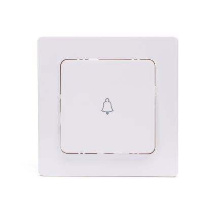 Aigostar - Pulsante per campanello con cornice, bianco