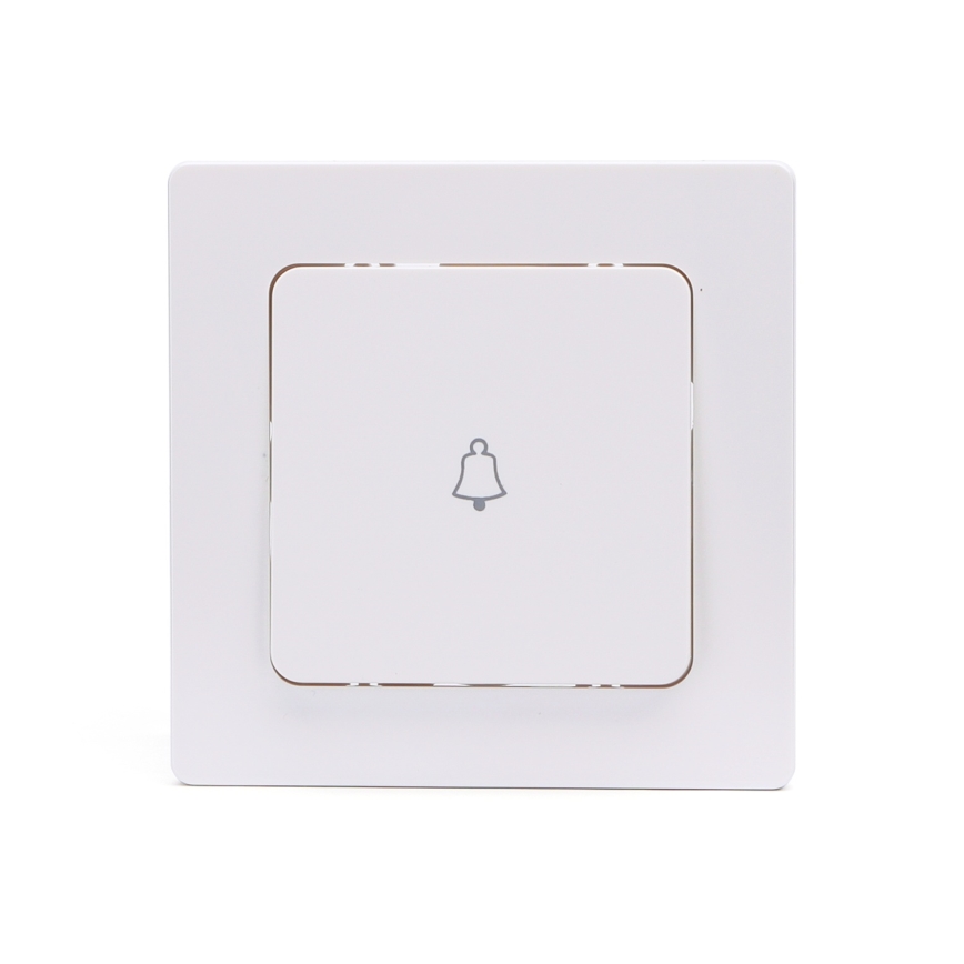 Aigostar - Pulsante per campanello con cornice, bianco