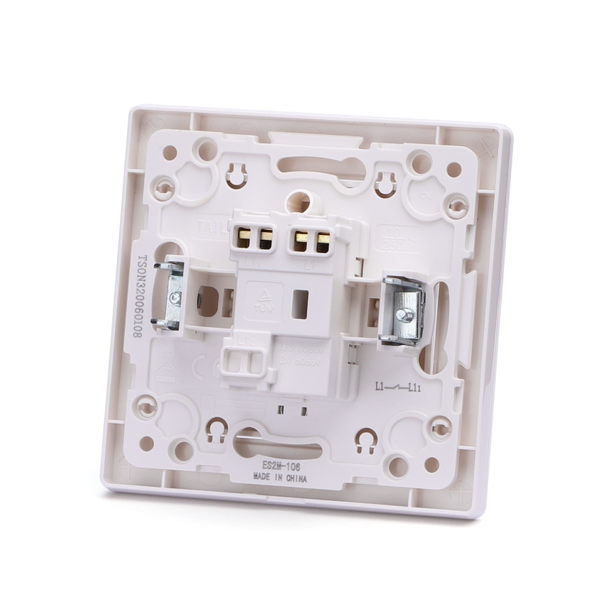Aigostar - Pulsante per campanello con cornice, bianco