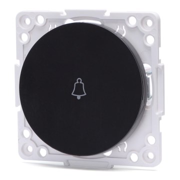 Aigostar - Pulsante per campanello singolo senza cornice, nero