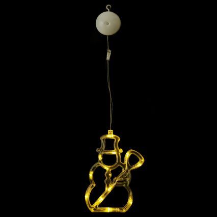 Aigostar - Pupazzo di neve, decorazione natalizia a LED, 10xLED/3xAAA, 20,5 cm