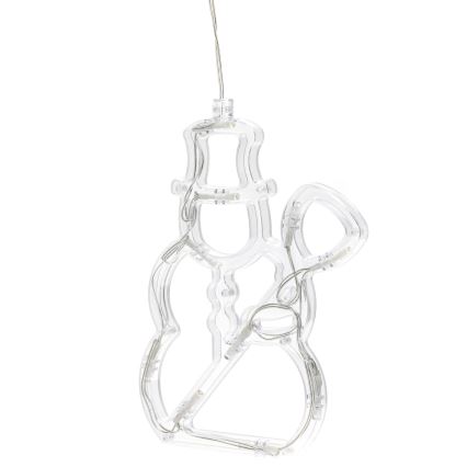 Aigostar - Pupazzo di neve, decorazione natalizia a LED, 10xLED/3xAAA, 20,5 cm