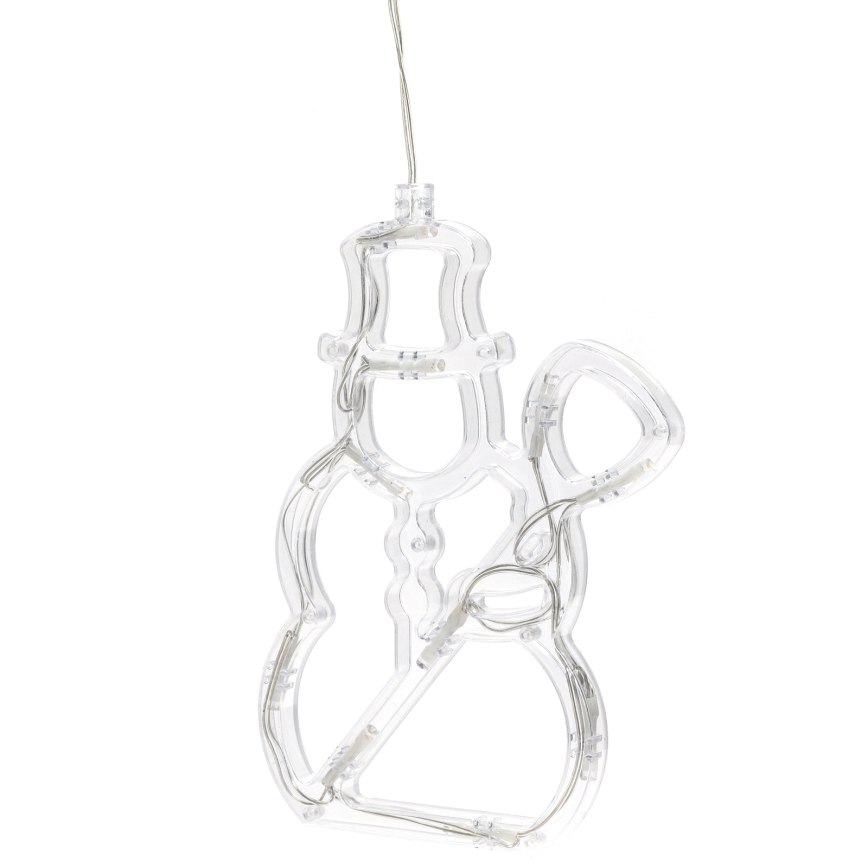 Aigostar - Pupazzo di neve, decorazione natalizia a LED, 10xLED/3xAAA, 20,5 cm