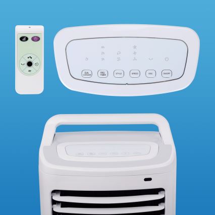 Aigostar - Raffreddatore ad aria 60W/230V bianco + telecomando