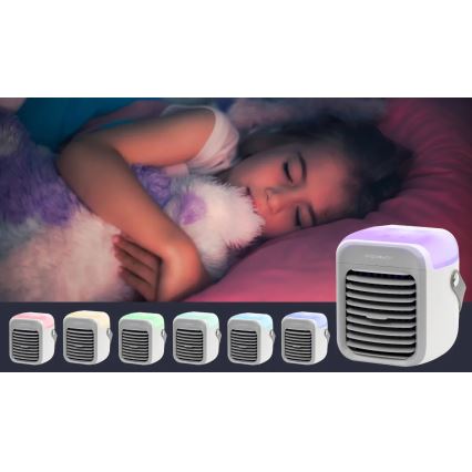 Aigostar - Raffrescatore d'aria portatile 8W/5V bianco
