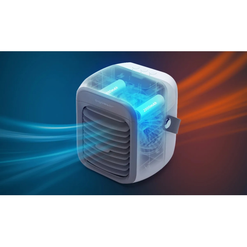 Aigostar - Raffrescatore d'aria portatile 8W/5V bianco