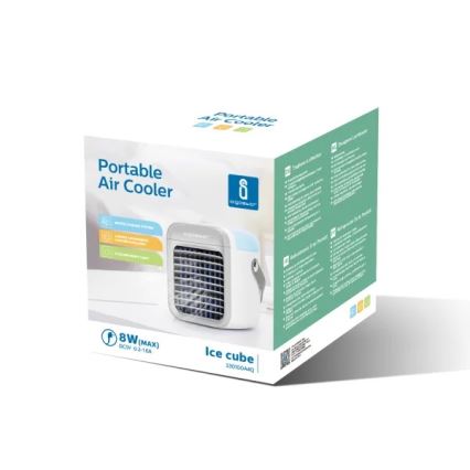 Aigostar - Raffrescatore d'aria portatile 8W/5V bianco