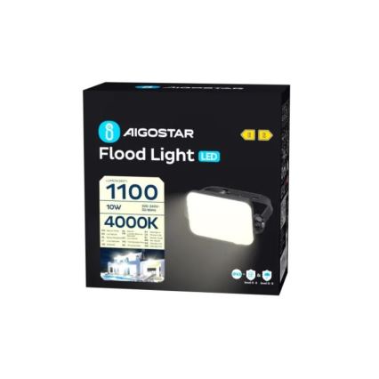 Aigostar - Riflettore LED LED/10W/230V 4000K IP65 nero