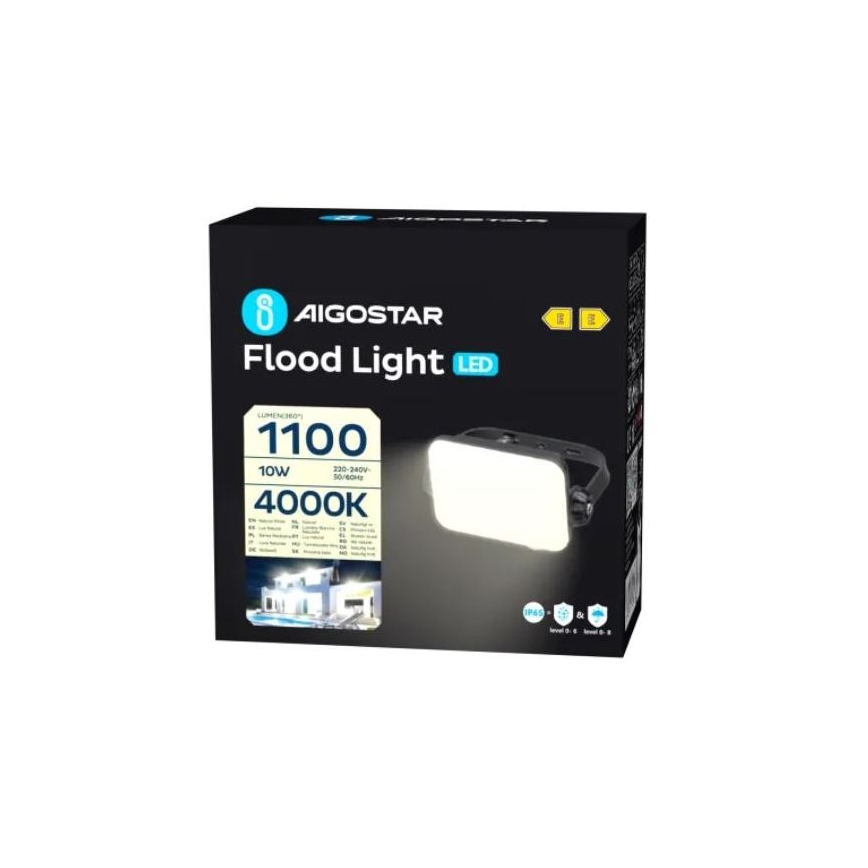 Aigostar - Riflettore LED LED/10W/230V 4000K IP65 nero