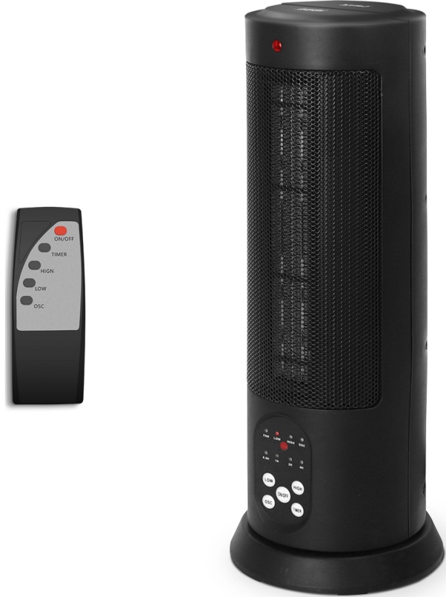 Aigostar - Riscaldatore elettrico 1500W/230V + telecomando