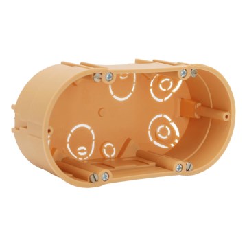 Aigostar - Scatola di montaggio doppia da incasso, colore arancione