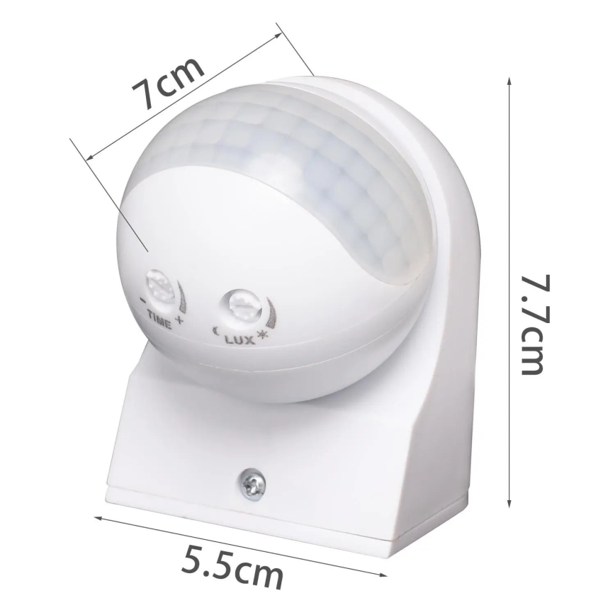 Aigostar - Sensore di movimento a infrarossi da esterno 230V IP44 bianco