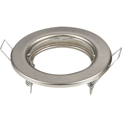 Aigostar - Set 2 pezzi cornice per faretto da incasso GU10 Ø 8 cm, cromo satinato