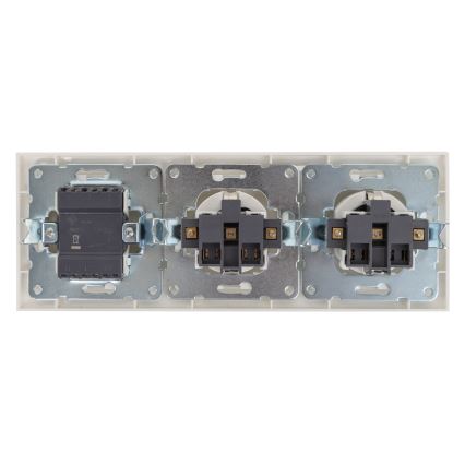 Aigostar - SET 2x Presa domestica con interruttore 2x16A/250V SCHUKO