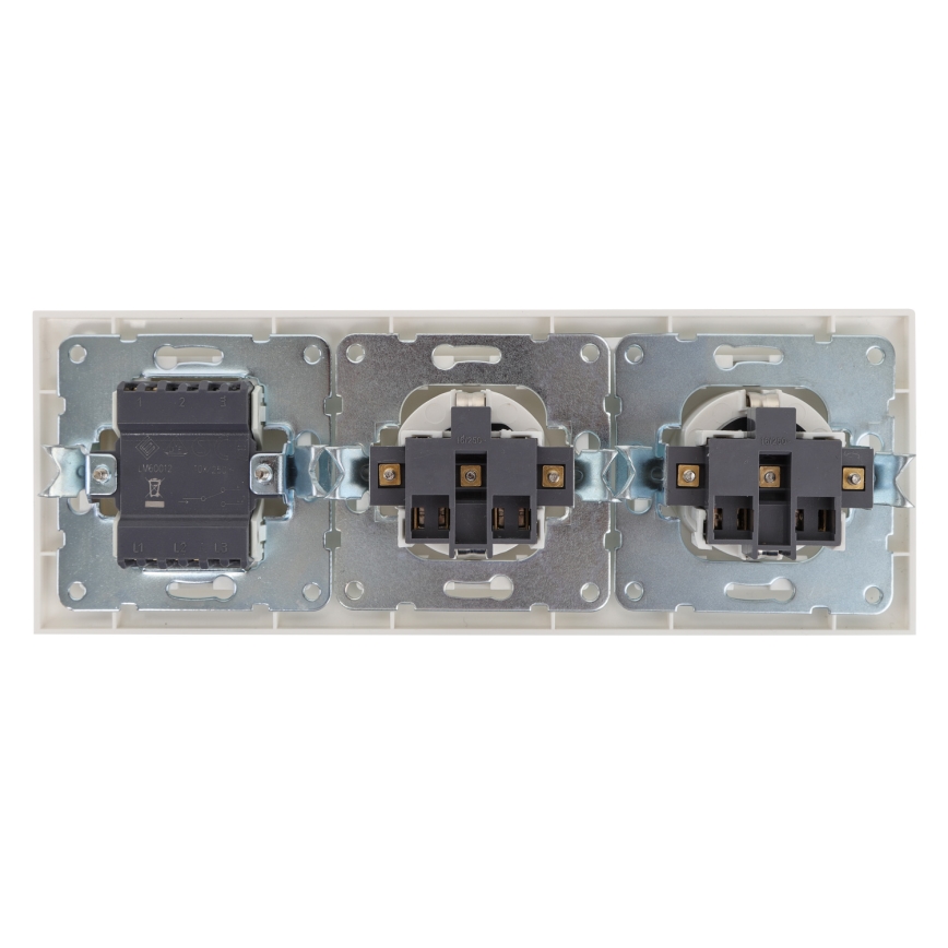 Aigostar - SET 2x Presa domestica con interruttore 2x16A/250V SCHUKO