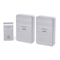 Aigostar - SET 2x Campanello wireless 3xAA/12V IP44 argento