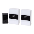 Aigostar - SET 2x Campanello wireless 3xAA/12V IP44 bianco/nero