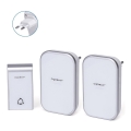 Aigostar - SET 2x Campanello wireless con spina integrata 230V/12V IP44 bianco