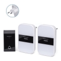 Aigostar - SET 2x Campanello wireless con spina integrata 230V/12V IP44 bianco/nero