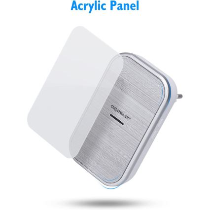 Aigostar - SET 2x Campanello wireless con spina integrata 230V/12V IP44 argento