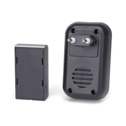 Aigostar - SET 2x Campanello Wireless presa 230V IP44 nero/rame