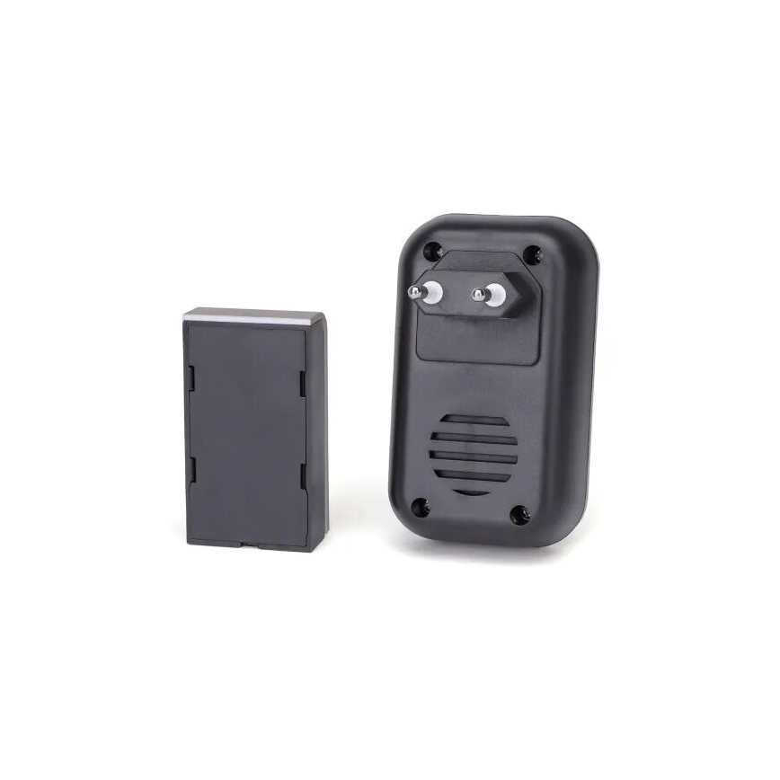 Aigostar - SET 2x Campanello Wireless presa 230V IP44 nero/rame