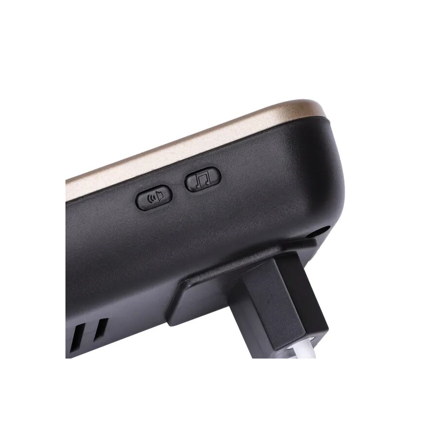 Aigostar - SET 2x Campanello Wireless presa 230V IP44 nero/rame