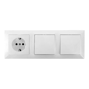 Aigostar - SET 2x Interruttore con presa 1x16A/250V SCHUKO