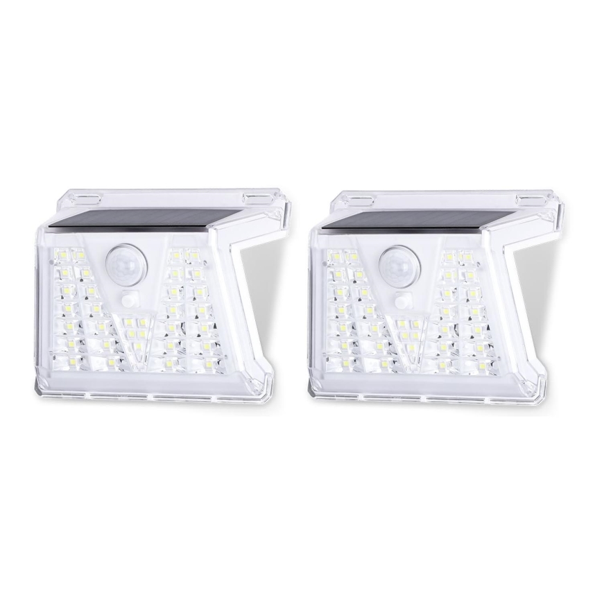 Aigostar - SET 2x Lampada solare LED da esterno con sensore LED/1,48W/3,7V IP65 1200 mAh