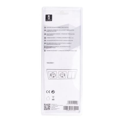 Aigostar - SET 2x Presa con interruttore 2x16A/250V