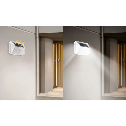 Aigostar - SET 2xLED Applique solare con sensore LED/1,48W/5V 6500K IP65