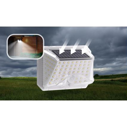 Aigostar - SET 2xLED Applique solare con sensore LED/1,48W/5V 6500K IP65