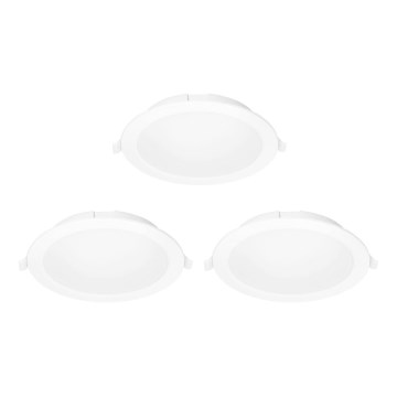 Aigostar - SET 3x LED RGBW Lampada da incasso dimmerabile MESH LED/15W/230V 2700K-6500K diametro 17cm