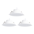Aigostar - SET 3x LED RGBW Lampada da incasso dimmerabile MESH LED/9W/230V 2700K-6500K diametro 14,5cm