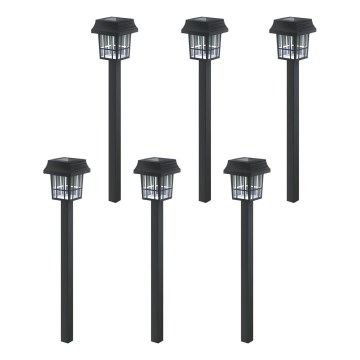 Aigostar - Set 6x lampade solari LED/2V 6500K IP44 40 mAh nere