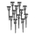 Aigostar - Set da 12 lampade solari a LED LED/0,06W/2V 33,8 cm 6500K 100 mAh IP44 nere