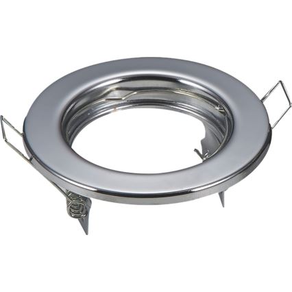 Aigostar - Set da 2 cornici per faretto da incasso GU10, Ø 8 cm, cromo lucido
