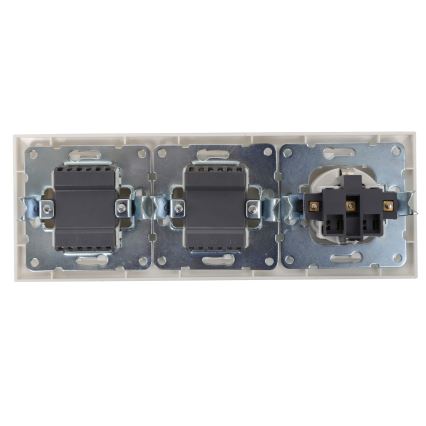 Aigostar - Set da 2 interruttori domestici con presa SCHUKO 1x16A/250V