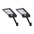 Aigostar - Set da 2 lampioni solari con sensore LED/3W/3,7V1800 mAh IP44 3000/4000/5000K + telecomando