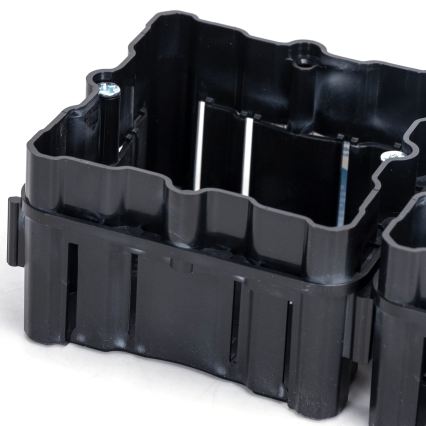 Aigostar - Set da 2 scatole di montaggio per installazione ad incasso, nere