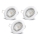 Aigostar - Set da 3 faretti da incasso LED, 1x GU10/4,5 W/230 V, 4000 K, bianco
