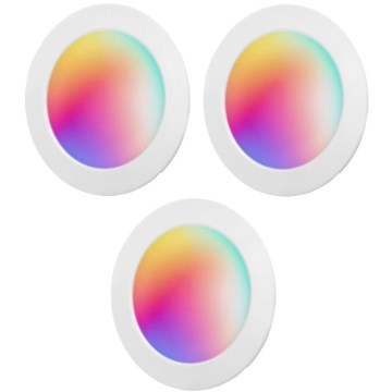 Aigostar - Set da 3 faretti da incasso LED RGBW dimmerabili MESH LED/15W/230V 2700K-6500K Ø17 cm
