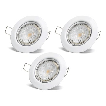 Aigostar - Set da 3 faretti LED da incasso 1xGU10/4,5W/230V 3000K bianco