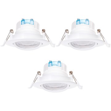 Aigostar - SET di 3 Faretti a Incasso LED/5W/230V 3000K diam. 8,5 cm bianco