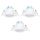 Aigostar - SET di 3 Faretti a Incasso LED/5W/230V 4000K diam. 8,5 cm bianco