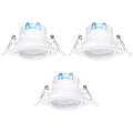 Aigostar - Set di 3 faretti LED incassati LED/5W/230V 6500K diametro 8,5 cm bianco