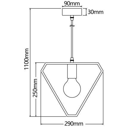 Aigostar - Sospensione 1xE27/60W/230V beige