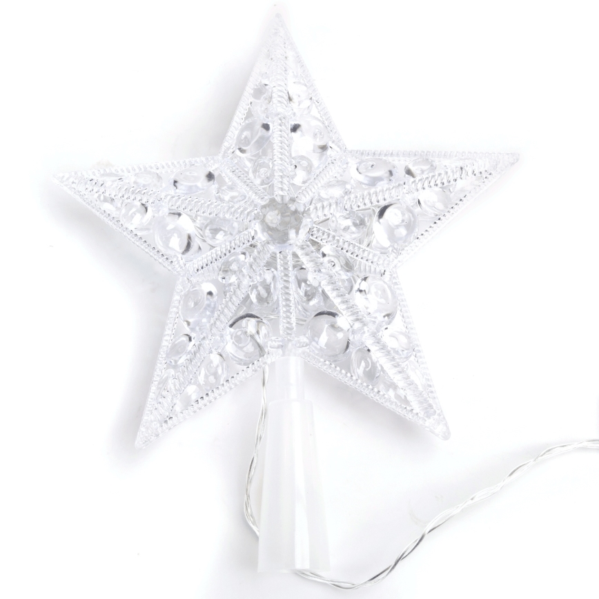 Aigostar - Stella LED per decorazione natalizia, 16 LED, 3xAA, bianco caldo